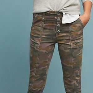 Anthropologie Jefferson Slim Utility Camouflage Pants